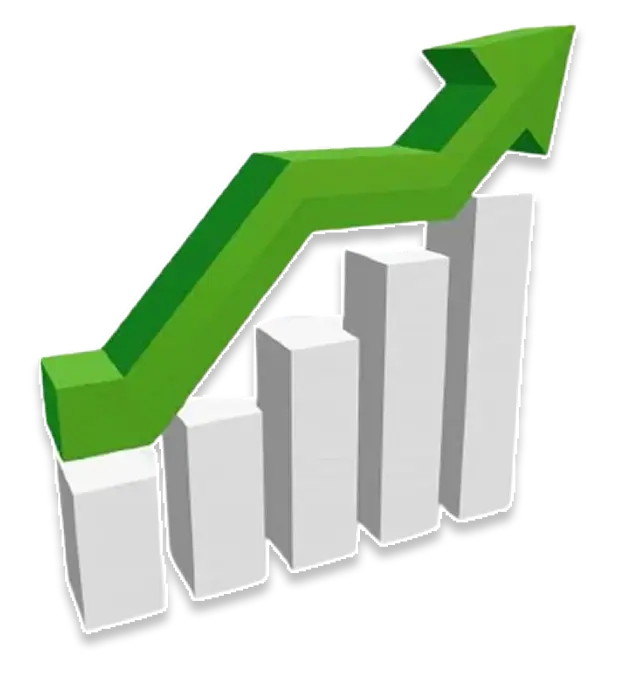 Graph with Arrow Up