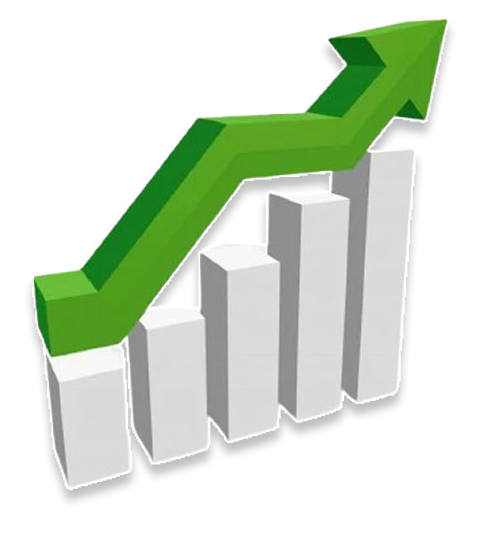 Graph with Arrow Up